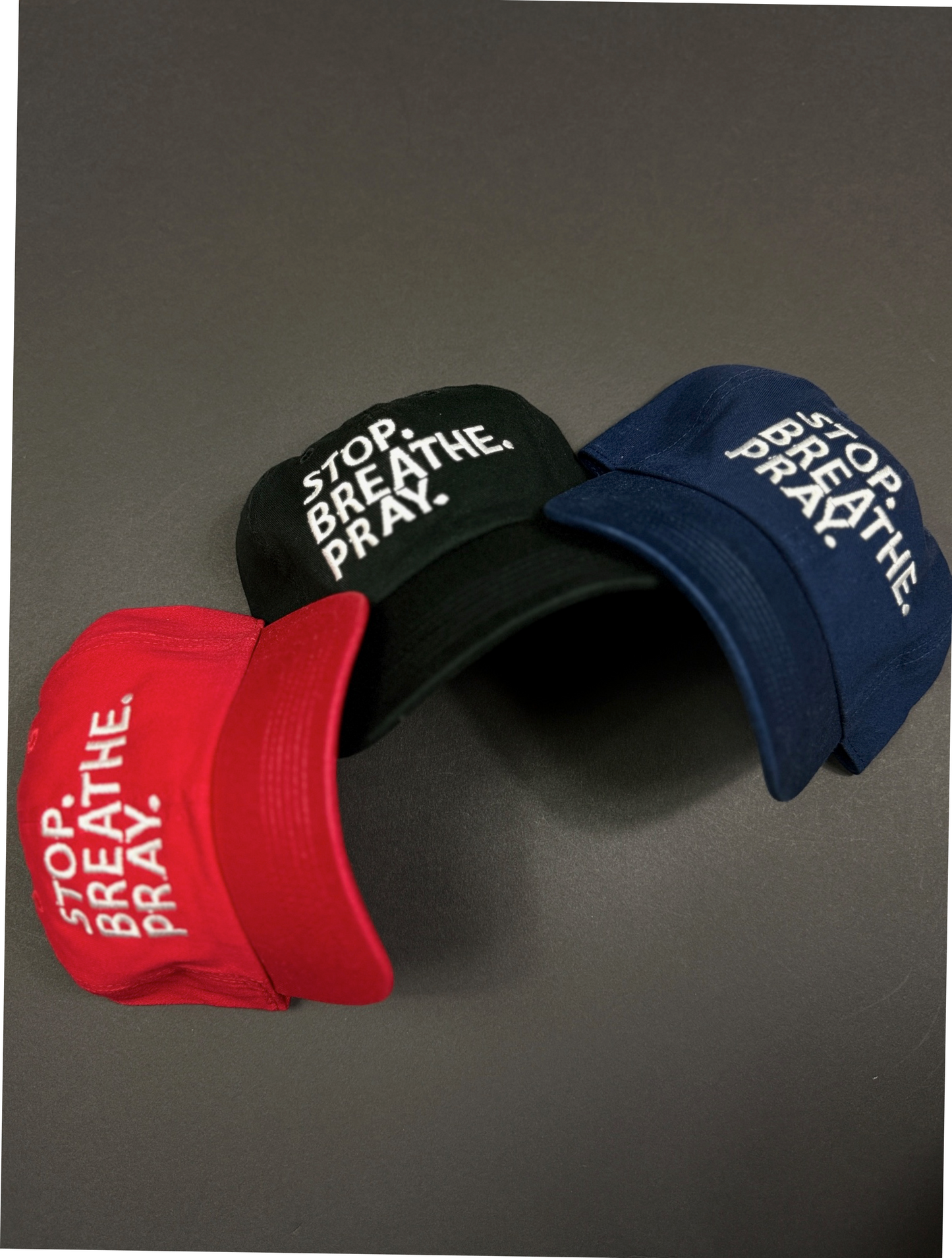 Stop. Breathe. Pray. – Unstructured Dad Hat